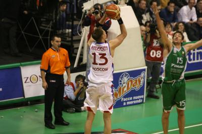 TREVISO 10 01 2007 CHAMPIONS LEAGUE  2007-2008 BENETTON BASKET - CSKA MOSCA