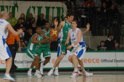 TREVISO 21  02 2007 CHAMPIONS LEAGUE  2006-2007 BENETTON BASKET - DINAMO MOSCA