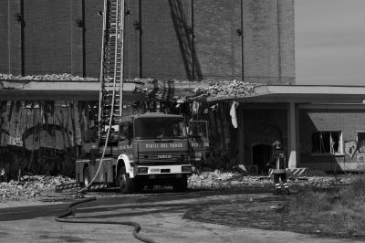 TREVISO 08 04 2015 ARCHEOLOGIA INDUSTRIALE - INCENDIO CHIARI E FORTI