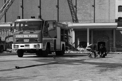 TREVISO 08 04 2015 ARCHEOLOGIA INDUSTRIALE - INCENDIO CHIARI E FORTI