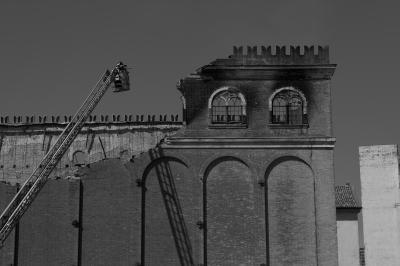 TREVISO 08 04 2015 ARCHEOLOGIA INDUSTRIALE - INCENDIO CHIARI E FORTI