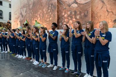 CONEGLIANO 23 09 2018 LEGAVOLLEY CAMPIONATO  2018-2019  PROSECCO DOC IMOCO - PRESENTAZIONE SQUADRA PIAZZA CIMA