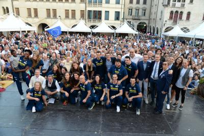 CONEGLIANO 23 09 2018 LEGAVOLLEY CAMPIONATO  2018-2019  PROSECCO DOC IMOCO - PRESENTAZIONE SQUADRA PIAZZA CIMA