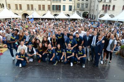 CONEGLIANO 23 09 2018 LEGAVOLLEY CAMPIONATO  2018-2019  PROSECCO DOC IMOCO - PRESENTAZIONE SQUADRA PIAZZA CIMA