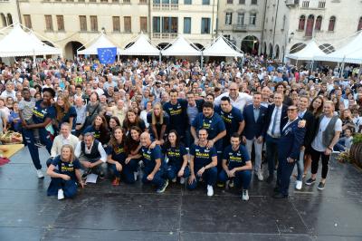 CONEGLIANO 23 09 2018 LEGAVOLLEY CAMPIONATO  2018-2019  PROSECCO DOC IMOCO - PRESENTAZIONE SQUADRA PIAZZA CIMA