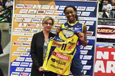 TREVISO 27 10 2019  LEGAVOLLEY FEMMINILE CAMPIONATO 2019-2020  PROSECCO DOC IMOCO -E PIU POMI CASALMAGGIORE