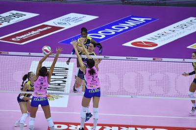 TREVISO 27 10 2019  LEGAVOLLEY FEMMINILE CAMPIONATO 2019-2020  PROSECCO DOC IMOCO -E PIU POMI CASALMAGGIORE