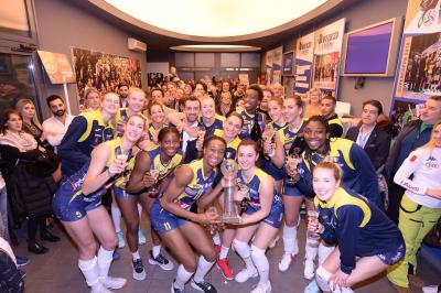 TREVISO 15 12 2019  LEGAVOLLEY CAMPIONATO 2019-2020 PROSECCO DOC IMOCO - REALE MUTUA FENERA CHIERI - FESTA COPPA DEL MONDO