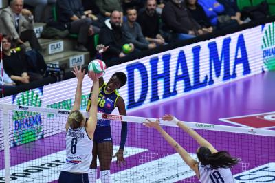 TREVISO 15 12 2019  LEGAVOLLEY CAMPIONATO 2019-2020 PROSECCO DOC IMOCO - REALE MUTUA FENERA CHIERI - FESTA COPPA DEL MONDO