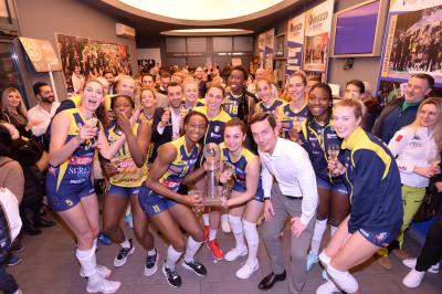 TREVISO 15 12 2019  LEGAVOLLEY CAMPIONATO 2019-2020 PROSECCO DOC IMOCO - REALE MUTUA FENERA CHIERI - FESTA COPPA DEL MONDO