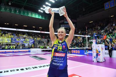 TREVISO 15 12 2019  LEGAVOLLEY CAMPIONATO 2019-2020 PROSECCO DOC IMOCO - REALE MUTUA FENERA CHIERI - FESTA COPPA DEL MONDO