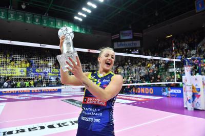 TREVISO 15 12 2019  LEGAVOLLEY CAMPIONATO 2019-2020 PROSECCO DOC IMOCO - REALE MUTUA FENERA CHIERI - FESTA COPPA DEL MONDO