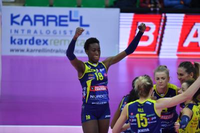 TREVISO 15 12 2019  LEGAVOLLEY CAMPIONATO 2019-2020 PROSECCO DOC IMOCO - REALE MUTUA FENERA CHIERI - FESTA COPPA DEL MONDO