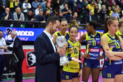 TREVISO 15 12 2019  LEGAVOLLEY CAMPIONATO 2019-2020 PROSECCO DOC IMOCO - REALE MUTUA FENERA CHIERI - FESTA COPPA DEL MONDO