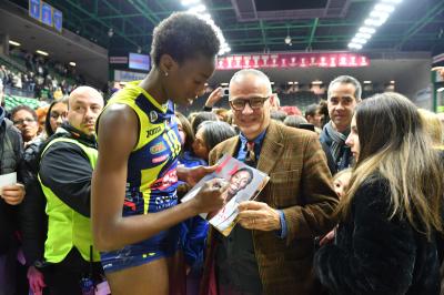 TREVISO 15 12 2019  LEGAVOLLEY CAMPIONATO 2019-2020 PROSECCO DOC IMOCO - REALE MUTUA FENERA CHIERI - FESTA COPPA DEL MONDO