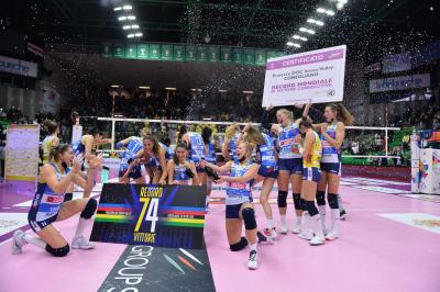 TREVISO 21102021 LEGAVOLLEY FEMMINILE CAMPIONATO PROSECCO DOC IMOCO - PREMIAZIONE 74 VITTORIE CONSECUTIVE