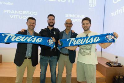 TREVISO 070623 LBA PRECAMPIONATO NUTRIBULLET TREVISO BASKET - PRESENTAZIONE FRANK VITUCCI SIMONE GIOFFRE