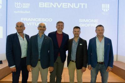 TREVISO 070623 LBA PRECAMPIONATO NUTRIBULLET TREVISO BASKET - PRESENTAZIONE FRANK VITUCCI SIMONE GIOFFRE