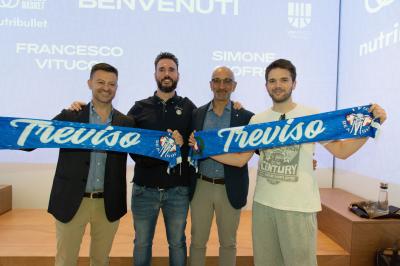 TREVISO 070623 LBA PRECAMPIONATO NUTRIBULLET TREVISO BASKET - PRESENTAZIONE FRANK VITUCCI SIMONE GIOFFRE