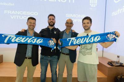 TREVISO 070623 LBA PRECAMPIONATO NUTRIBULLET TREVISO BASKET - PRESENTAZIONE FRANK VITUCCI SIMONE GIOFFRE