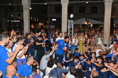 TREVISO 21092023 LBA PRECAMPIONATO NUTRIBULLET TREVISO BASKET - PRESENTAZIONE SQUADRA CITTA TREVISO