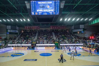 TREVISO 20102024 MARKETING LBA CAMPIONATO NUTRIBULLET TREVISO BASKET LED PANORAMICA PALAVERDE