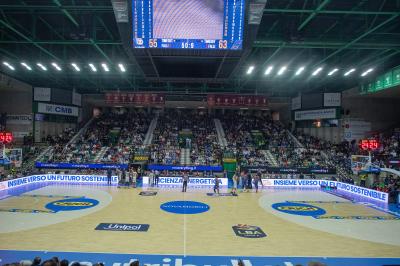 TREVISO 20102024 MARKETING LBA CAMPIONATO NUTRIBULLET TREVISO BASKET LED PANORAMICA PALAVERDE