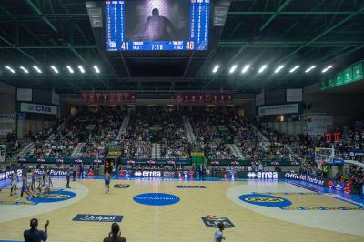 TREVISO 20102024 MARKETING LBA CAMPIONATO NUTRIBULLET TREVISO BASKET LED PANORAMICA PALAVERDE