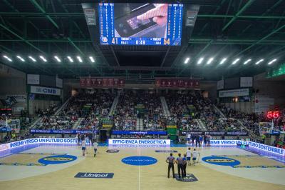 TREVISO 20102024 MARKETING LBA CAMPIONATO NUTRIBULLET TREVISO BASKET LED PANORAMICA PALAVERDE