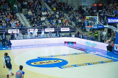 TREVISO 25012025 MARKETING LBA CAMPIONATO NUTRIBULLET TREVISO BASKET LED DETTAGLIO PALAVERDE
