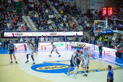 TREVISO 25012025 MARKETING LBA CAMPIONATO NUTRIBULLET TREVISO BASKET LED DETTAGLIO PALAVERDE