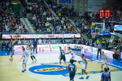 TREVISO 25012025 MARKETING LBA CAMPIONATO NUTRIBULLET TREVISO BASKET LED DETTAGLIO PALAVERDE