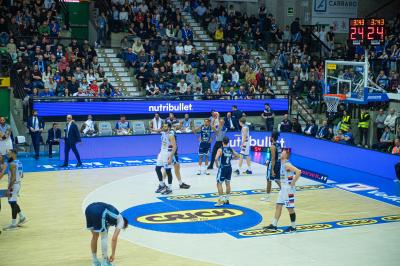 TREVISO 25012025 MARKETING LBA CAMPIONATO NUTRIBULLET TREVISO BASKET LED DETTAGLIO PALAVERDE