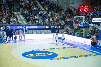 TREVISO 25012025 MARKETING LBA CAMPIONATO NUTRIBULLET TREVISO BASKET LED DETTAGLIO PALAVERDE