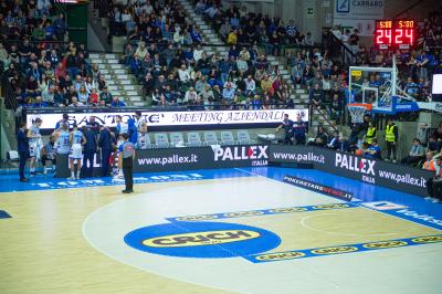 TREVISO 25012025 MARKETING LBA CAMPIONATO NUTRIBULLET TREVISO BASKET LED DETTAGLIO PALAVERDE