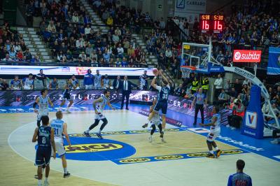 TREVISO 25012025 MARKETING LBA CAMPIONATO NUTRIBULLET TREVISO BASKET LED DETTAGLIO PALAVERDE
