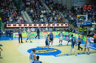 TREVISO 25012025 MARKETING LBA CAMPIONATO NUTRIBULLET TREVISO BASKET LED DETTAGLIO PALAVERDE