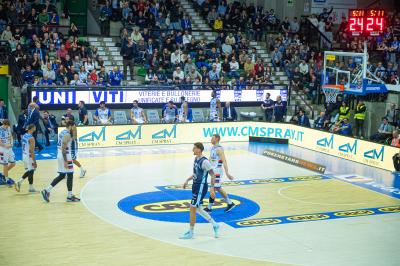 TREVISO 25012025 MARKETING LBA CAMPIONATO NUTRIBULLET TREVISO BASKET LED DETTAGLIO PALAVERDE