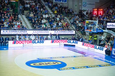 TREVISO 25012025 MARKETING LBA CAMPIONATO NUTRIBULLET TREVISO BASKET LED DETTAGLIO PALAVERDE