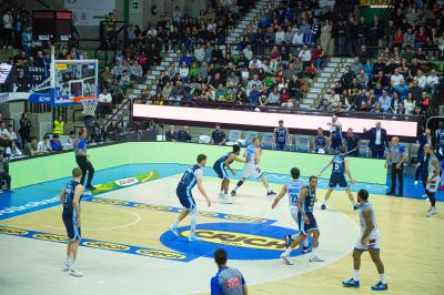 TREVISO 25012025 MARKETING LBA CAMPIONATO NUTRIBULLET TREVISO BASKET LED DETTAGLIO PALAVERDE