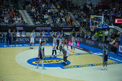 TREVISO 25012025 MARKETING LBA CAMPIONATO NUTRIBULLET TREVISO BASKET LED DETTAGLIO PALAVERDE