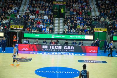 TREVISO 25012025 MARKETING LBA CAMPIONATO NUTRIBULLET TREVISO BASKET LED DETTAGLIO PALAVERDE