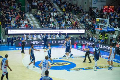 TREVISO 25012025 MARKETING LBA CAMPIONATO NUTRIBULLET TREVISO BASKET LED DETTAGLIO PALAVERDE