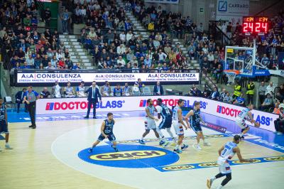TREVISO 25012025 MARKETING LBA CAMPIONATO NUTRIBULLET TREVISO BASKET LED DETTAGLIO PALAVERDE