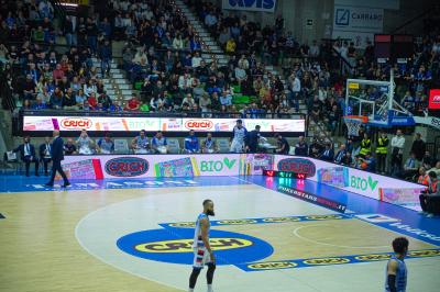 TREVISO 25012025 MARKETING LBA CAMPIONATO NUTRIBULLET TREVISO BASKET LED DETTAGLIO PALAVERDE