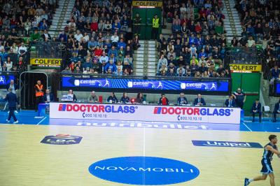 TREVISO 25012025 MARKETING LBA CAMPIONATO NUTRIBULLET TREVISO BASKET LED DETTAGLIO PALAVERDE