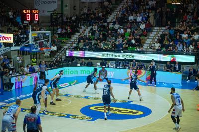 TREVISO 25012025 MARKETING LBA CAMPIONATO NUTRIBULLET TREVISO BASKET LED DETTAGLIO PALAVERDE