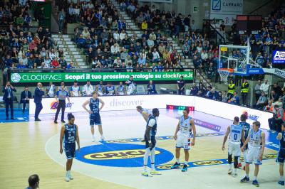 TREVISO 25012025 MARKETING LBA CAMPIONATO NUTRIBULLET TREVISO BASKET LED DETTAGLIO PALAVERDE