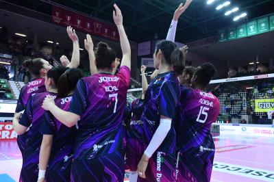 TREVISO 09 03 2025 LEGAVOLLEY FEMMINILE PLAYOFF CAMPIONATO 2024-2025 PROSECCO DOC IMOCO - BERGAMO 1991