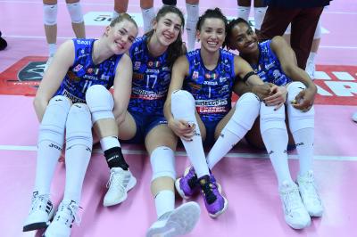 TREVISO 09 03 2025 LEGAVOLLEY FEMMINILE PLAYOFF CAMPIONATO 2024-2025 PROSECCO DOC IMOCO - BERGAMO 1991